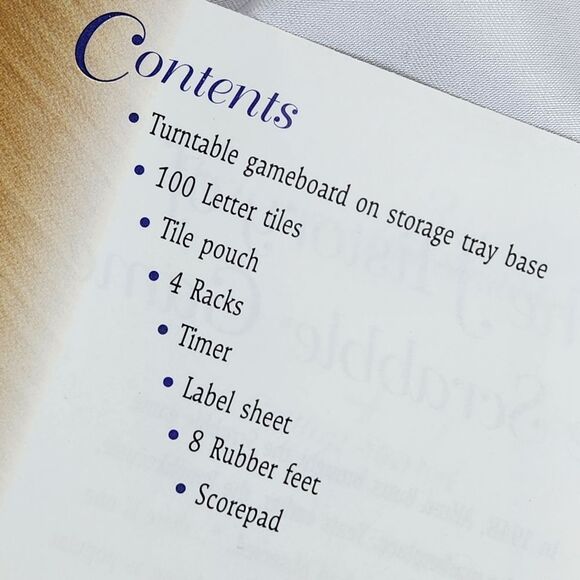 🩵Scrabble Deluxe Turntable Vintage 2001 Edition Word Game - Picture 11 of 12